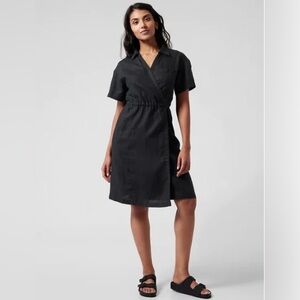 Athleta Playa Wrap Dress Linen